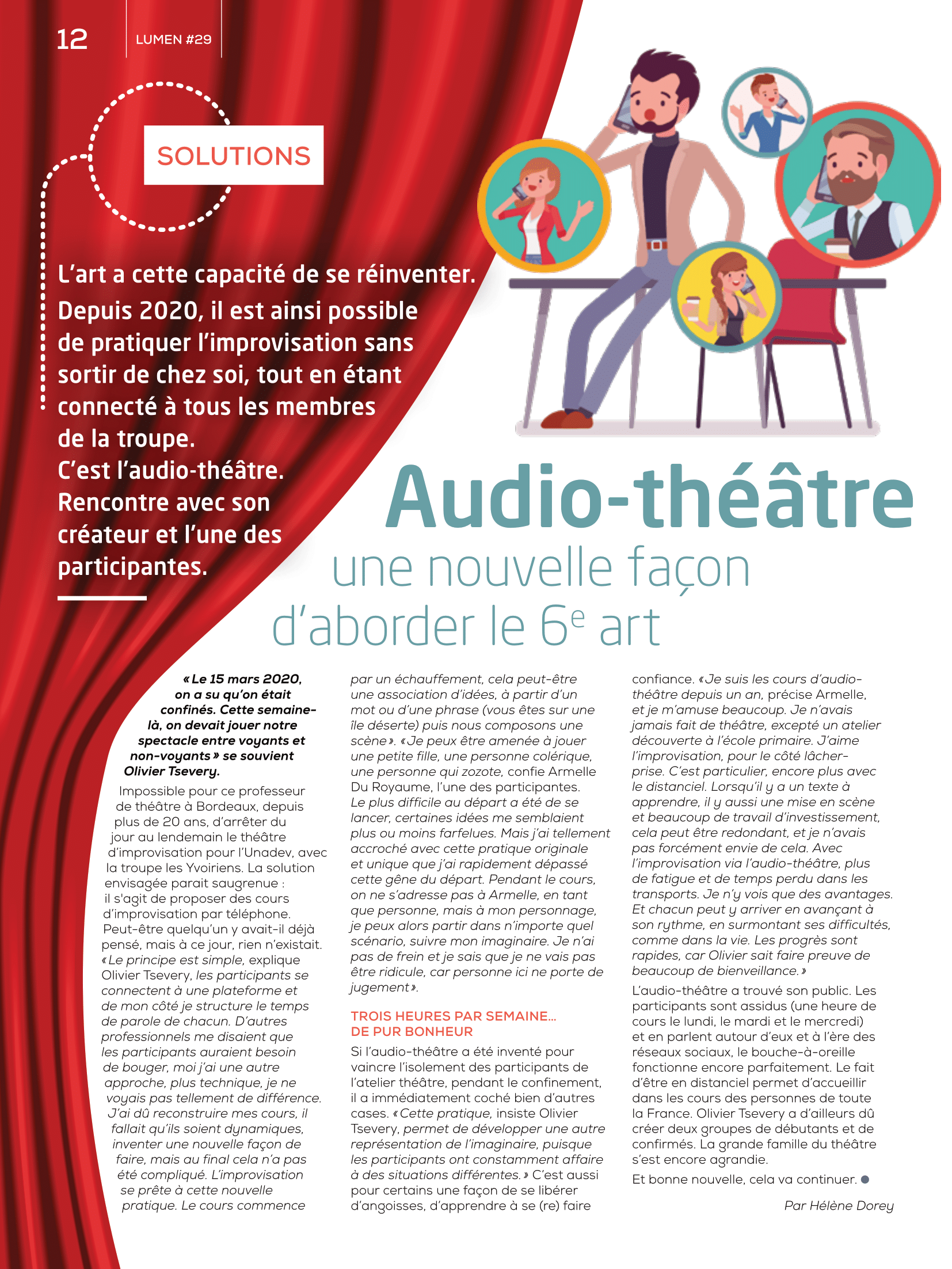 Lumen - Accessibilite par l'Audio- Théâtre - Octobre 2022