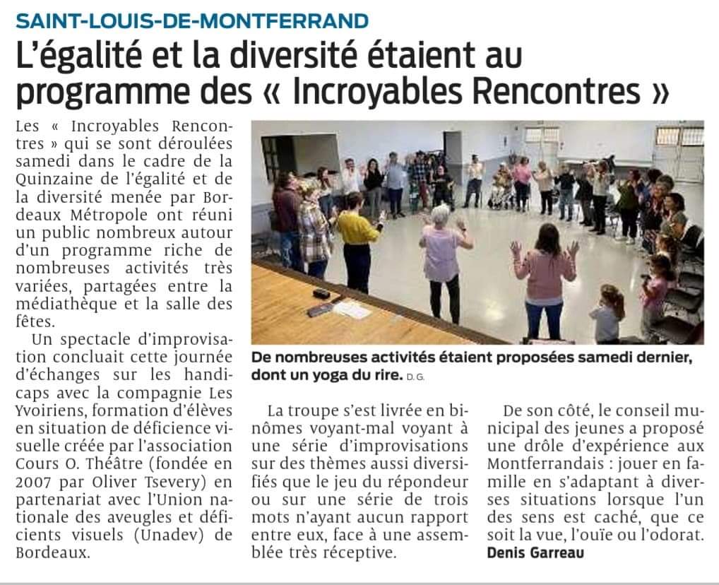 Saint-Louis-de-Montferrand : l’égalité et la diversité au menu des « Incroyables Rencontres »