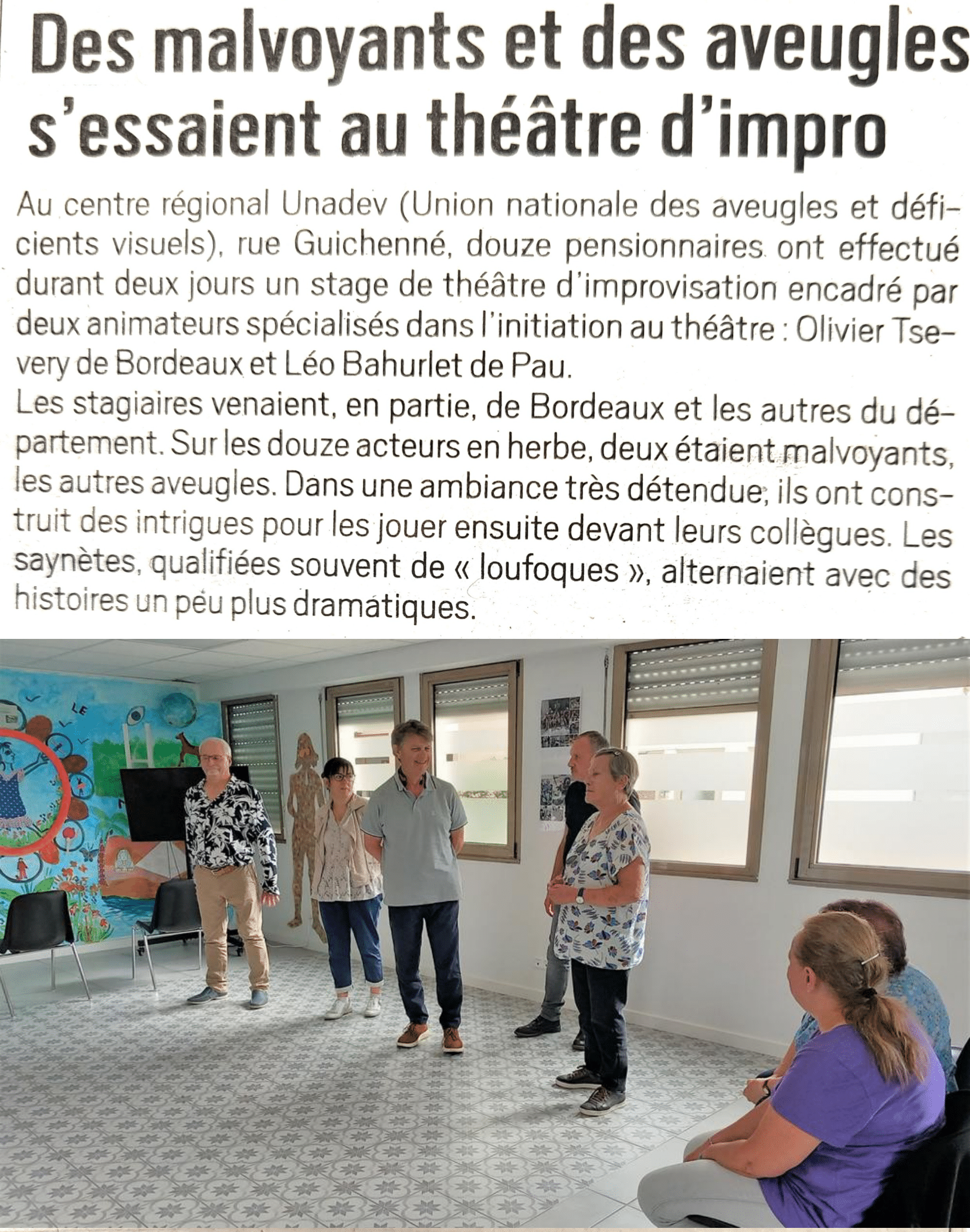 Rep des Pyrénées - Malvoyants et aveugles s'essaient au théâtre - Août 2023