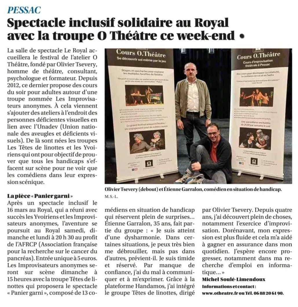 Sud Ouest - Spectacle inclusif solidaire - Panier garni -17 juin 2024